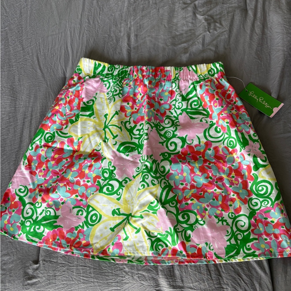 Lilly Pulitzer A-Line Skirt - Pink, Green, and Yellow Floral